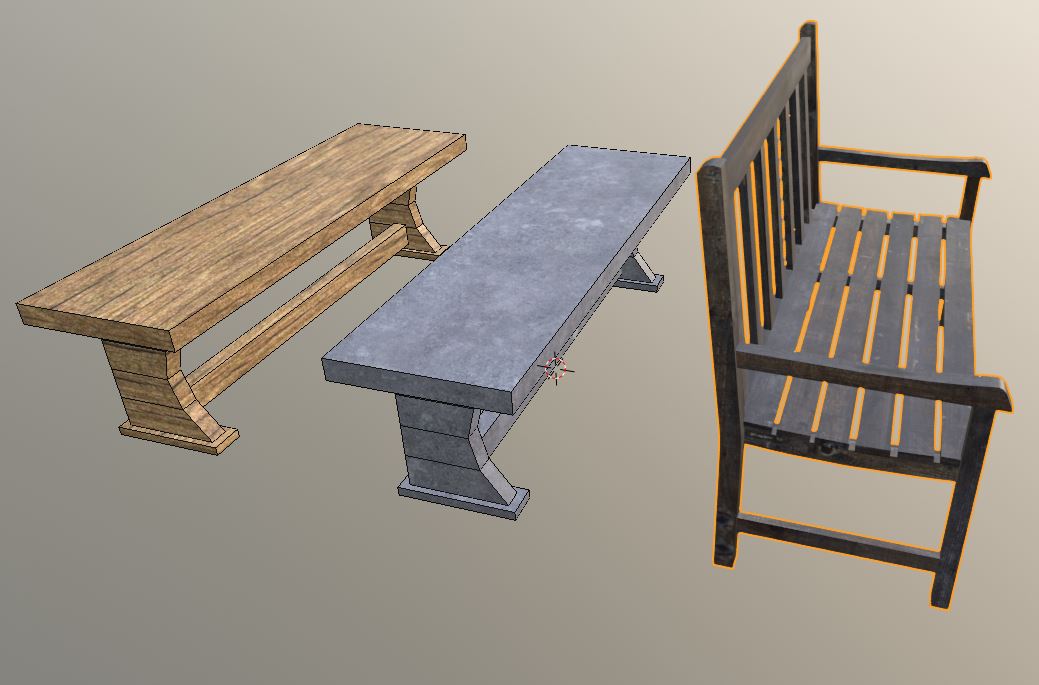 Medieval Benches preview image 1